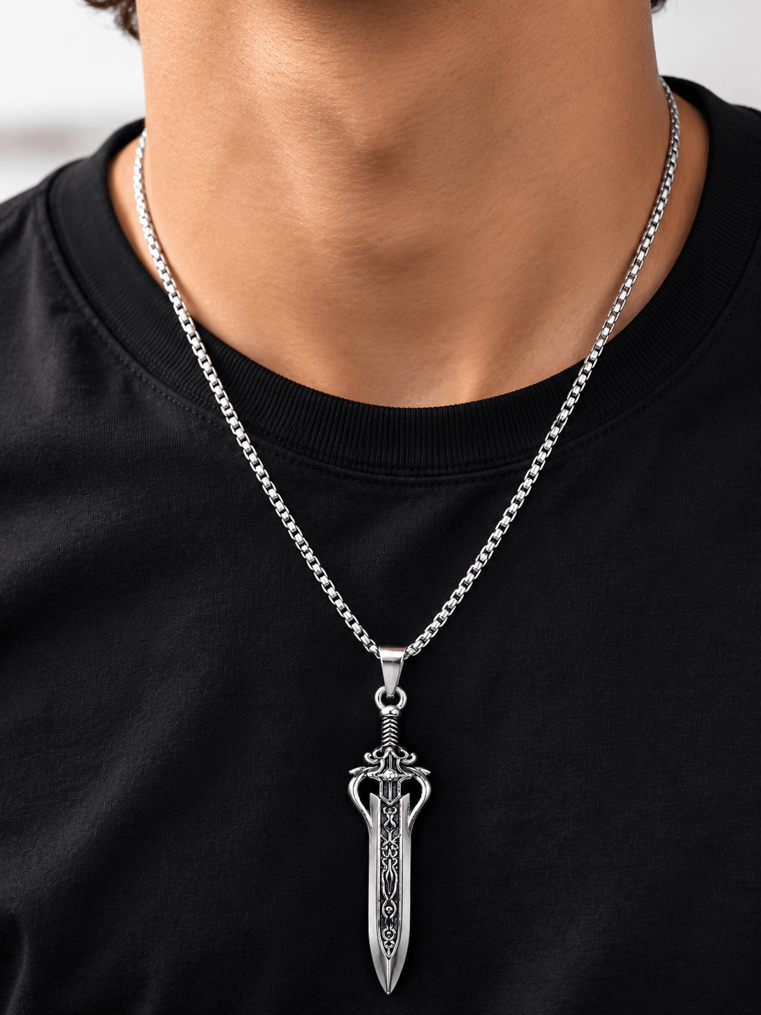 Gothic Stainless Steel Sword Pendant