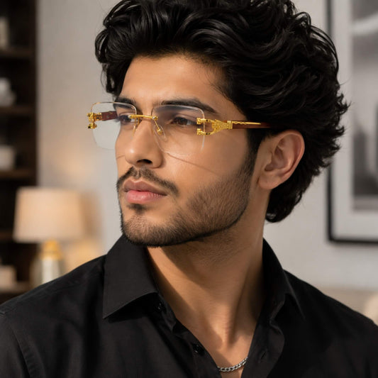 Solar UV Photochromic Rimless Glasses