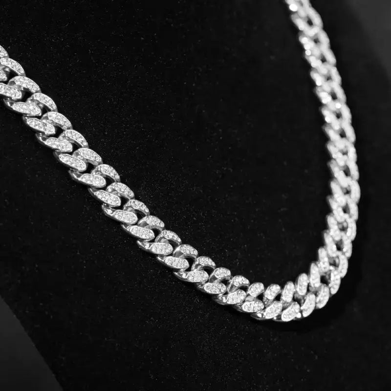 12mm Iced Out Miami Curb Neck Chain