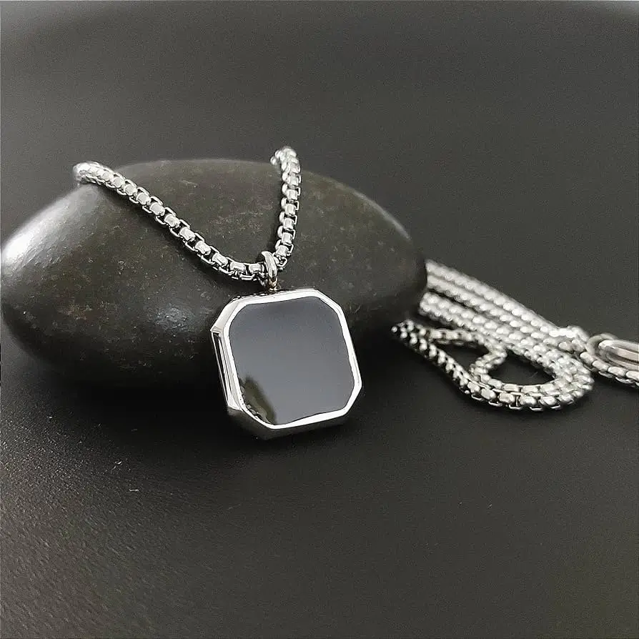 Silver Square Pendant (1)