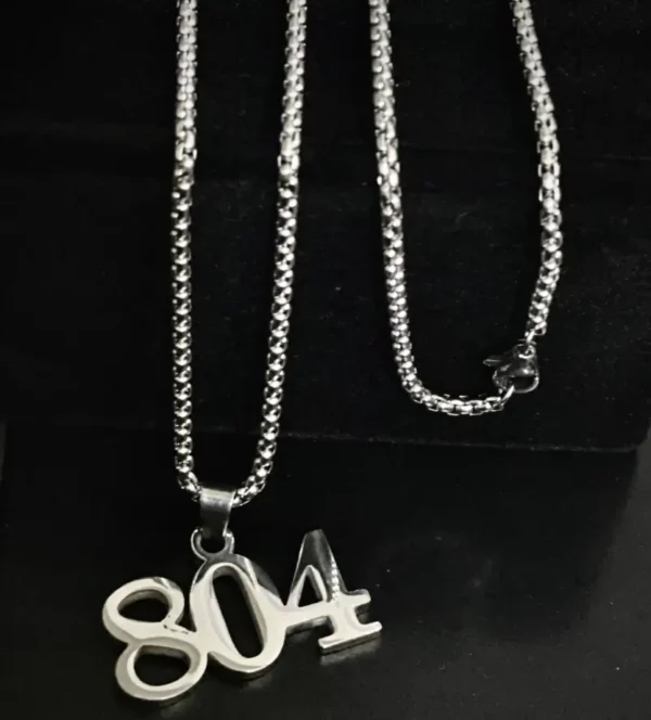 Silver 804 Pendant Necklace For Men - Image 3
