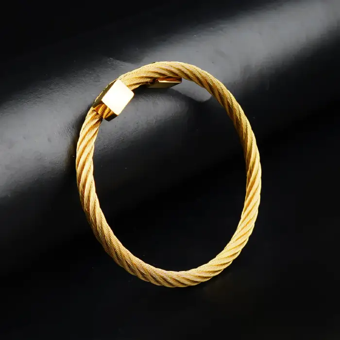 Golden Cable Bracelets 0001