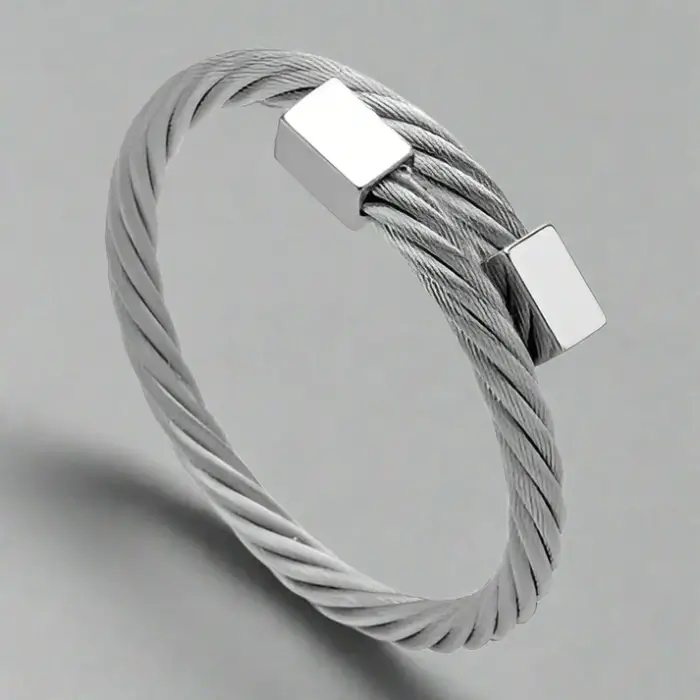 Silver Cable bracelet 0001