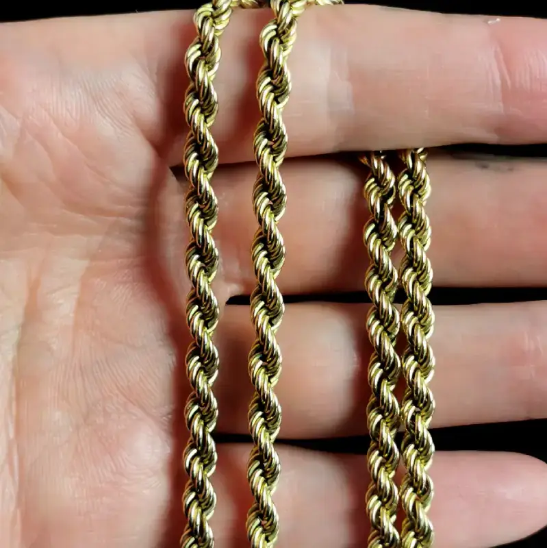MartOx 5mm golden Rope Neck Chain For Men - Image 3