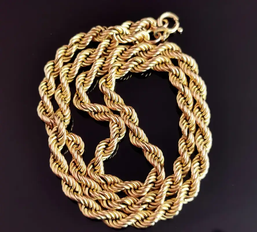 MartOx 5mm golden Rope Neck Chain For Men - Image 4