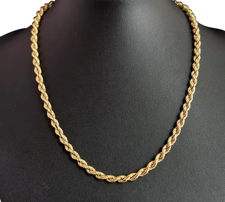 MartOx 5mm golden Rope Neck Chain For Men - Image 5