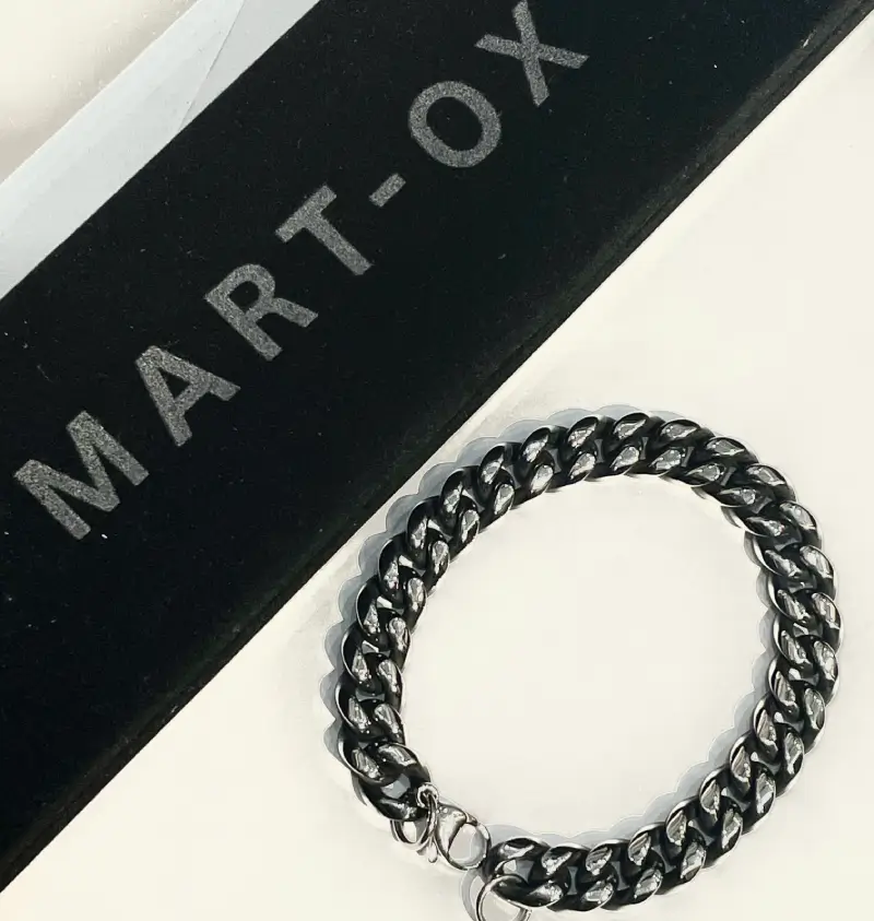 10mm Silver Stainless Steel Curb Link Chain Bracelet For Men - Image 2