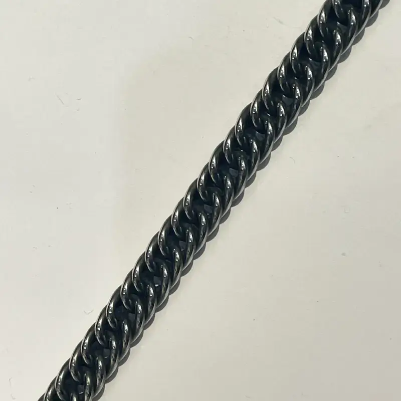 11mm Stainless Silver Double Cuban Chain Bracelet - Image 5