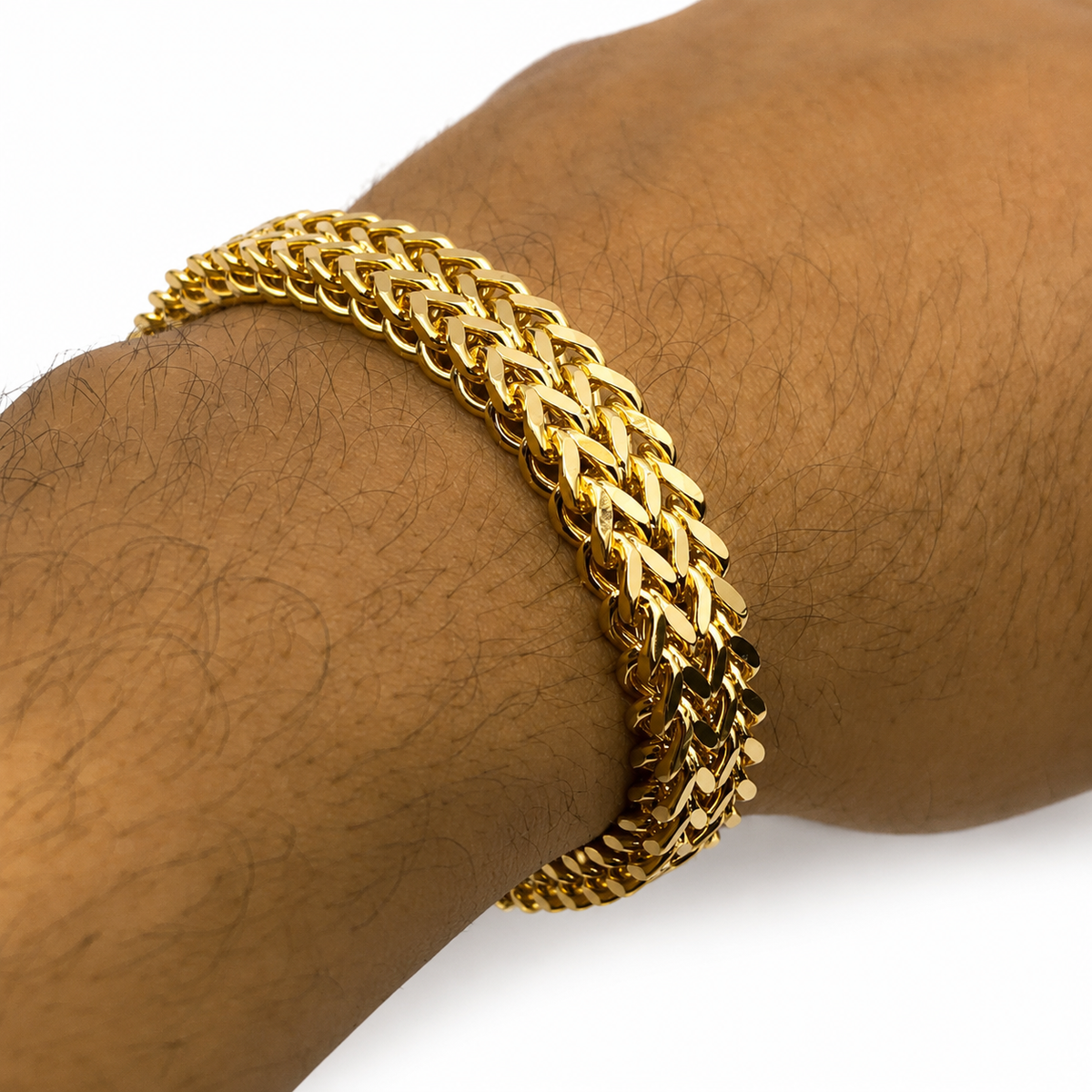 Double Square Foxtail Chain Bracelet