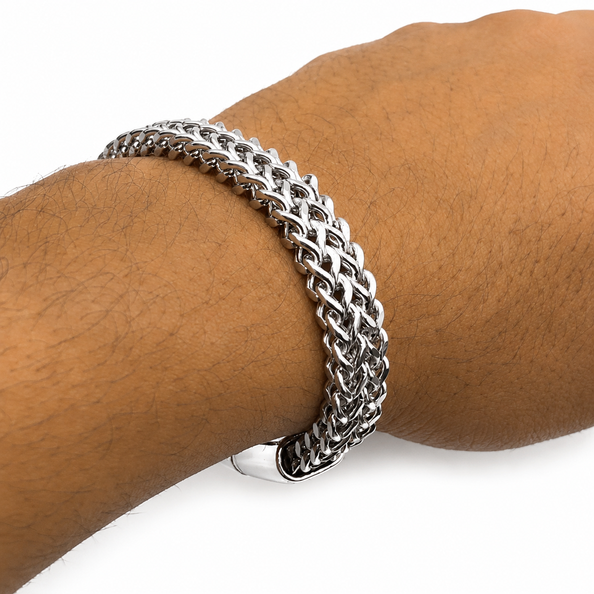 Double Square Foxtail Chain Bracelet