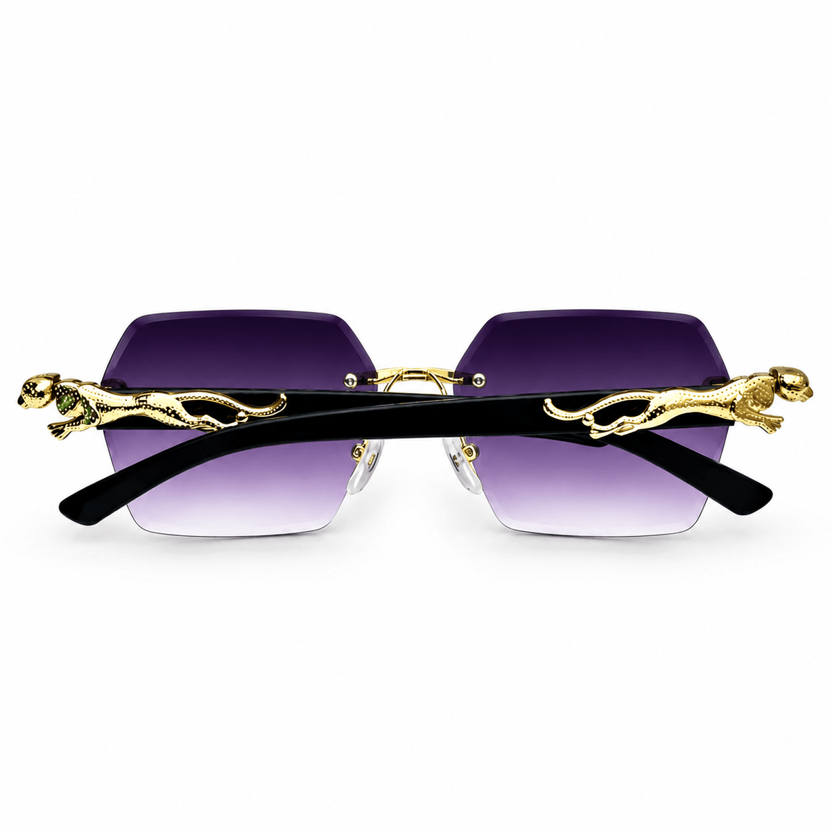 Panthere de Cartier Octagon Rimless Sunglasses.