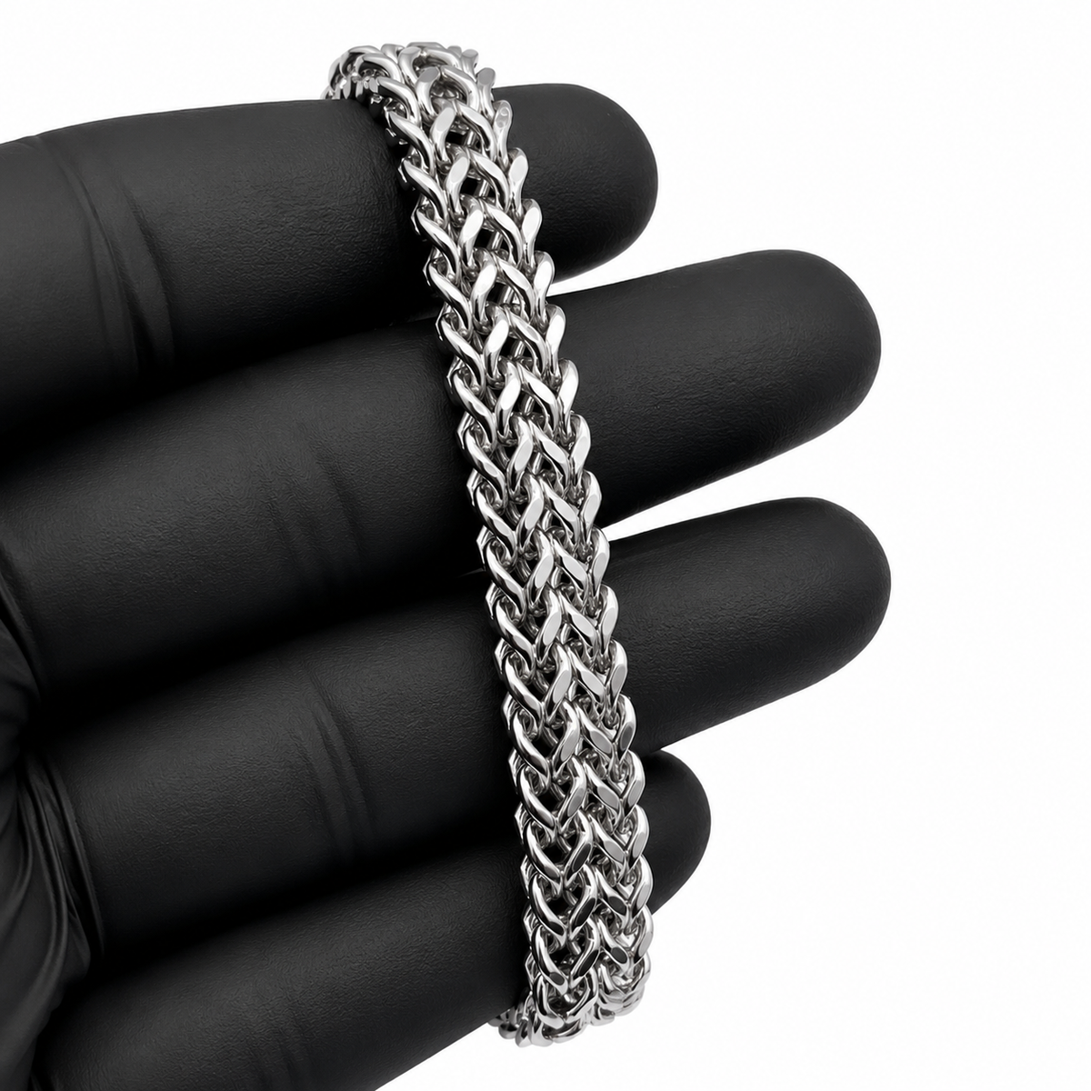 Double Square Foxtail Chain Bracelet