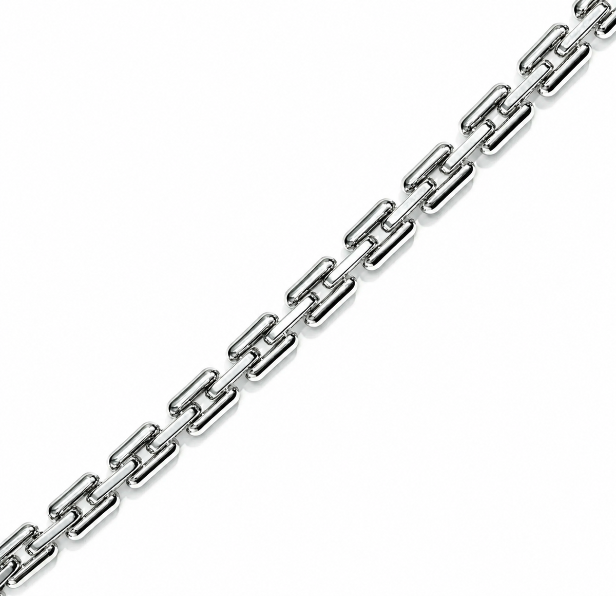 10mm Geometric Square Chain Bracelet