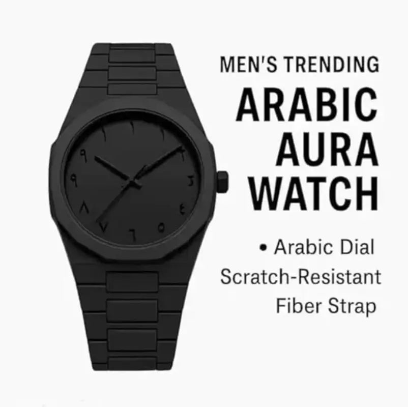 Black Arabic Aura Watch