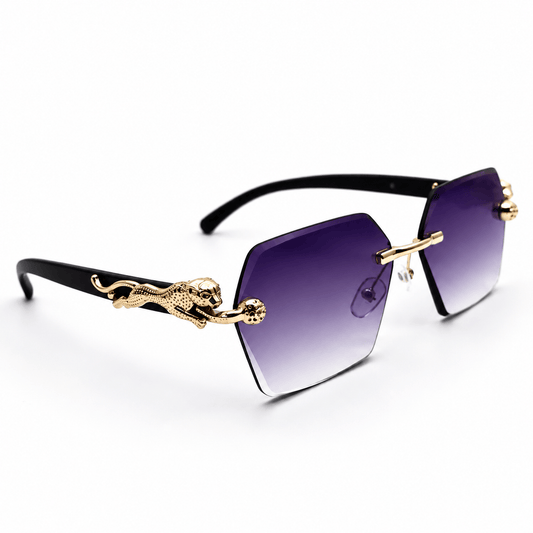 Panthere de Cartier Octagon Rimless Sunglasses.