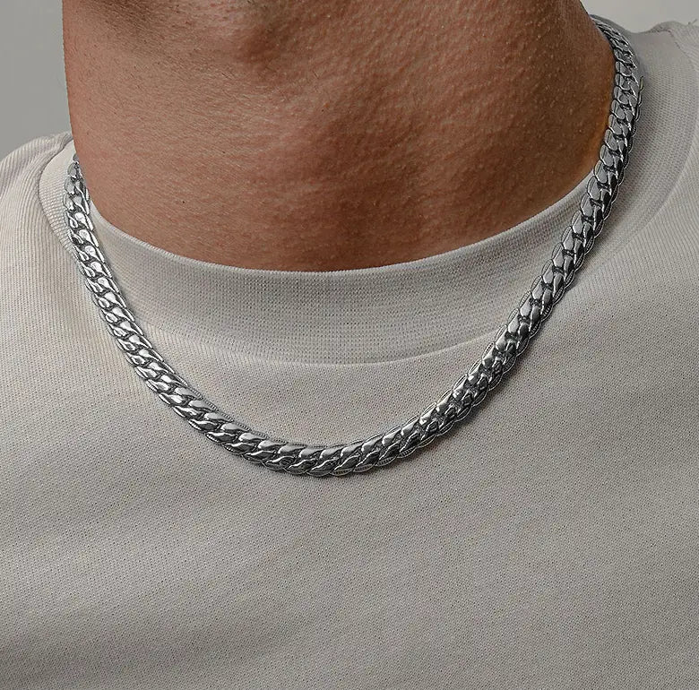 7mm curb Press Neck Chain