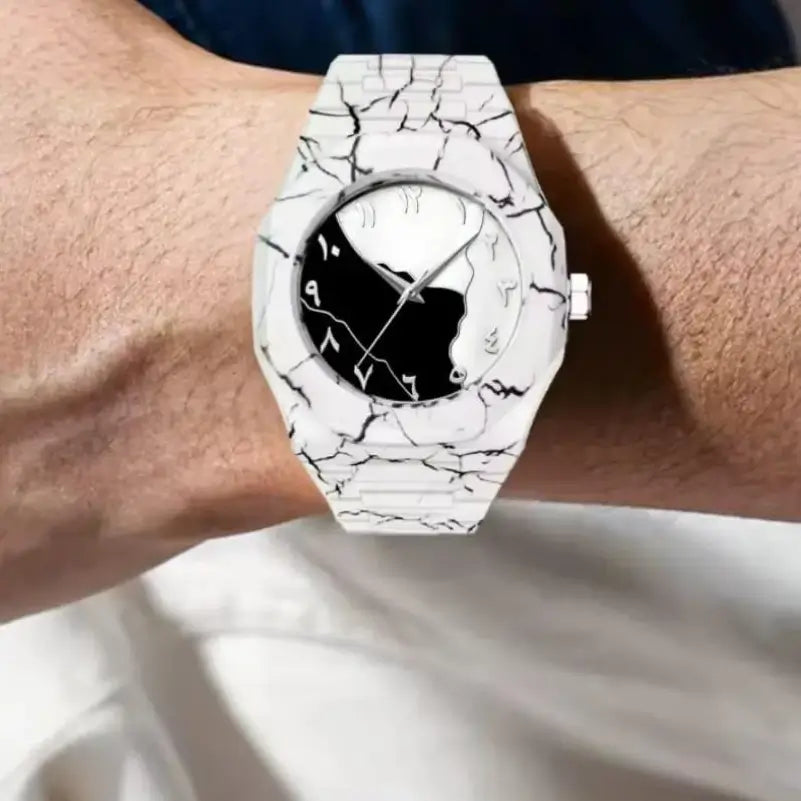 Marble Arabic Aura Watch