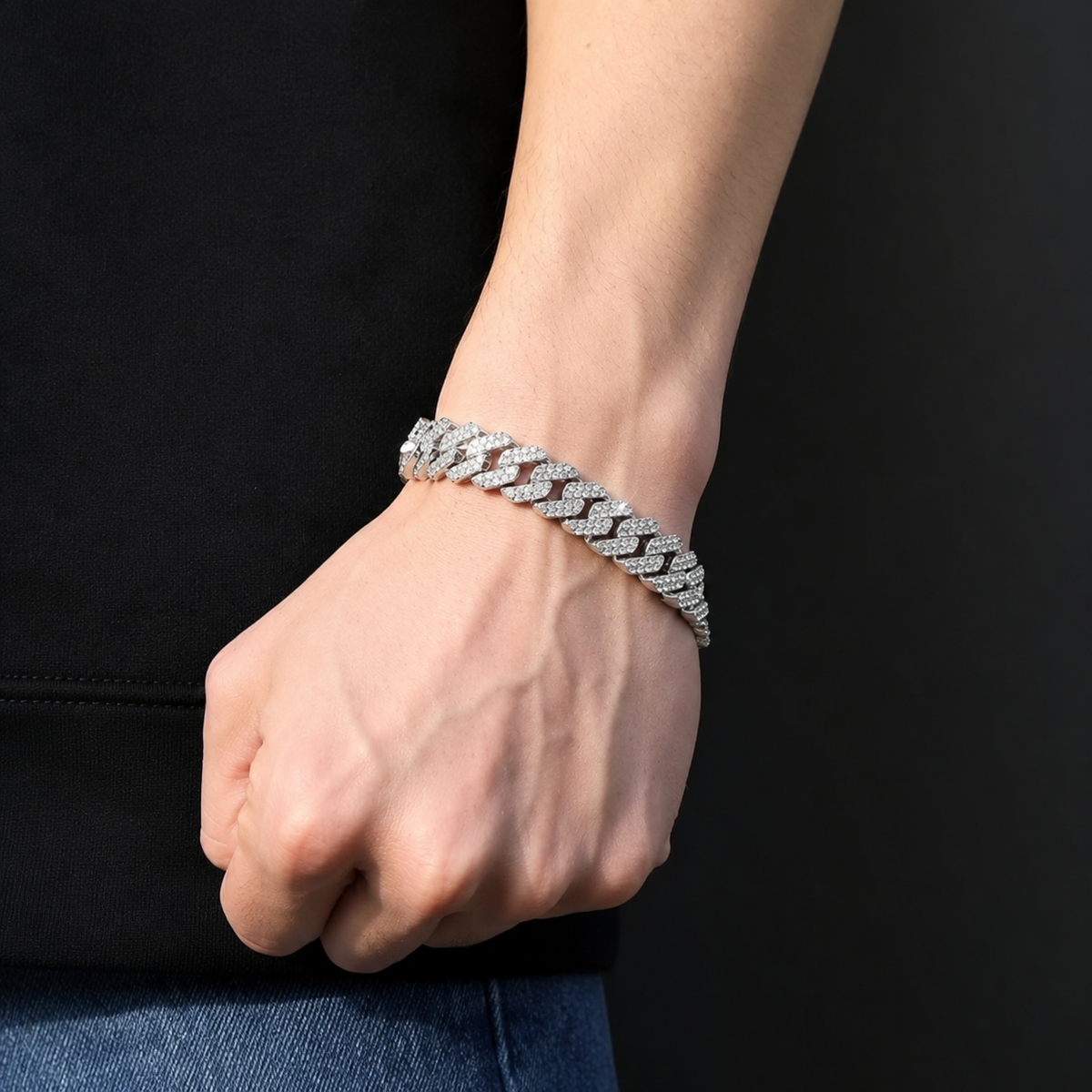 Iced Out Miami Curb Chain Bracelet