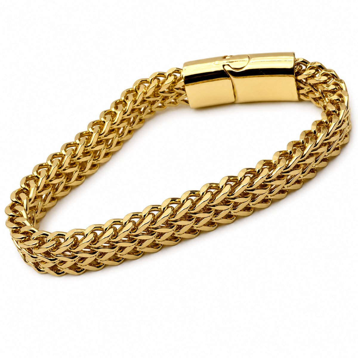 Double Square Foxtail Chain Bracelet