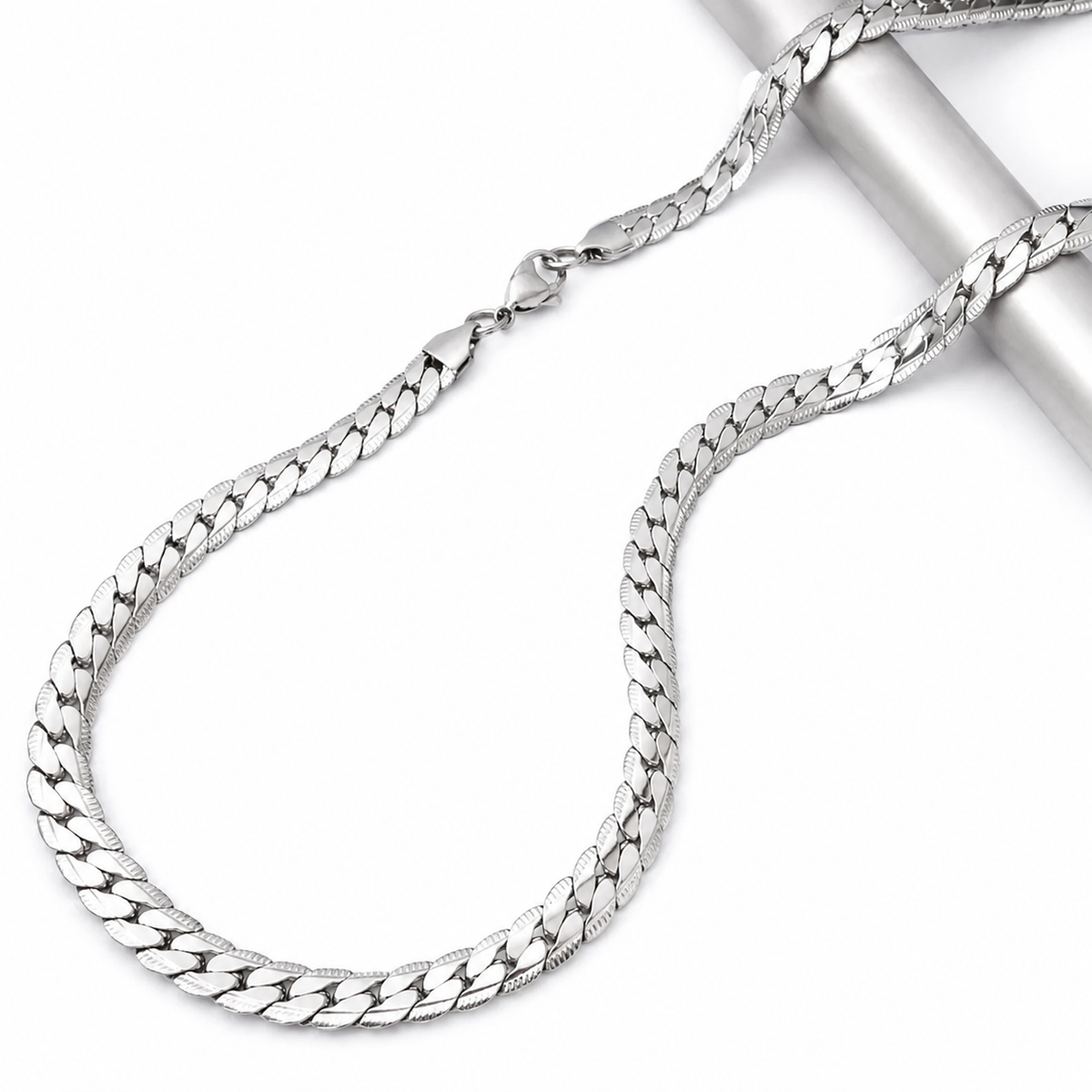 7mm curb Press Neck Chain
