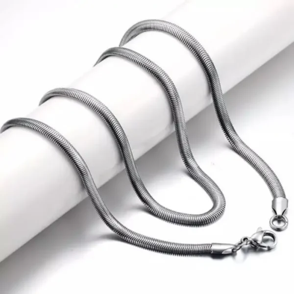 6mm Silver Snake Chain Bracelet For Men/Women - Image 4