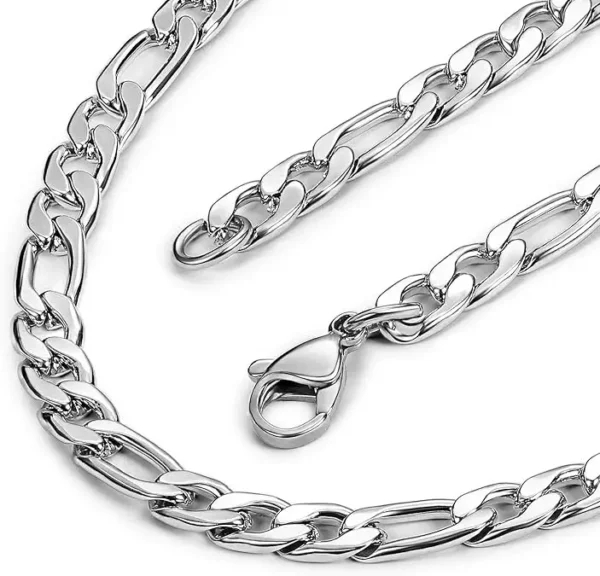 5mm Silver Figaro Neck Chain For Men - Image 3