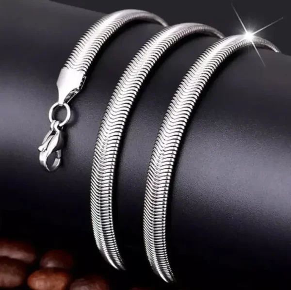 MartOx 5mm Silver Snake Neck Chain - Image 2