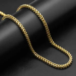 MartOx 3mm Foxtail Neck Chain For Men Gold