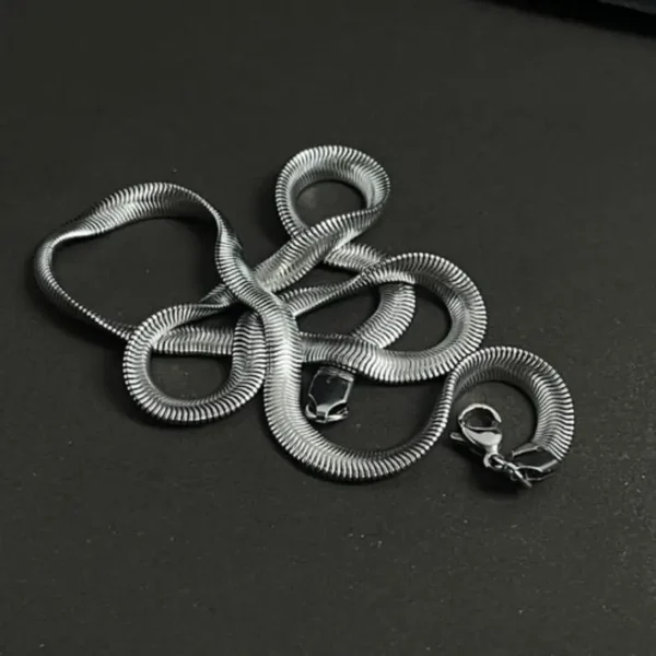 MartOx 5mm Silver Snake Neck Chain - Image 5