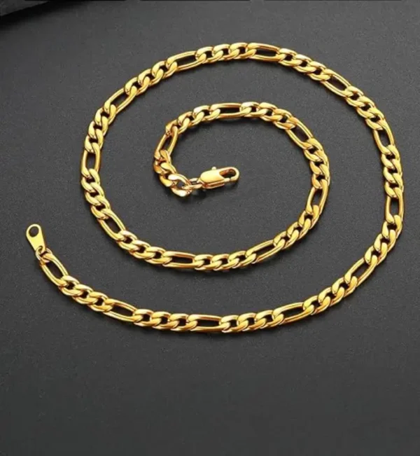 5mm Golden Figaro Neck Chain For Men - Image 3