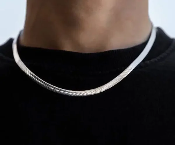 MartOx 5mm Silver Snake Neck Chain - Image 4