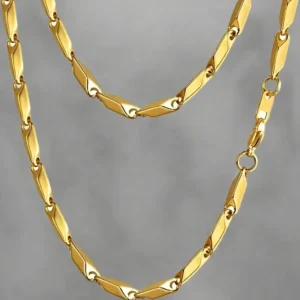 MartOx Stainless Steel Gold Rice Chain For Men and Boys