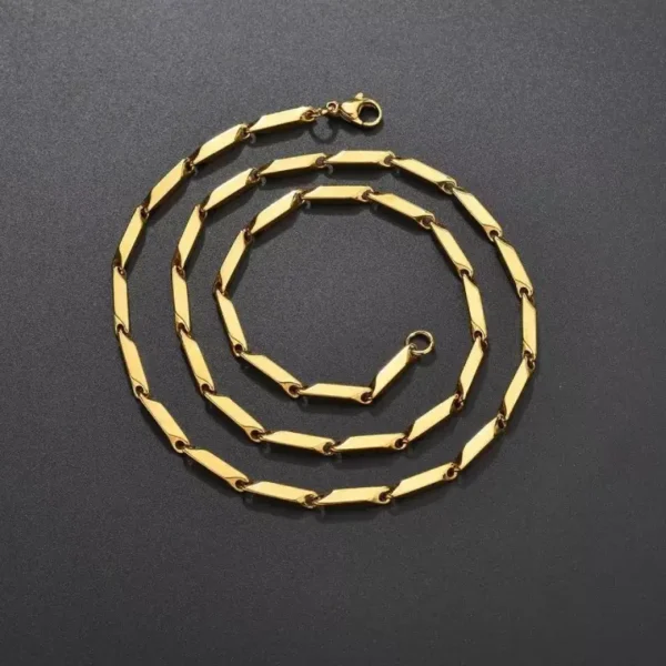 MartOx Stainless Steel Gold Rice Chain For Men and Boys - Image 2