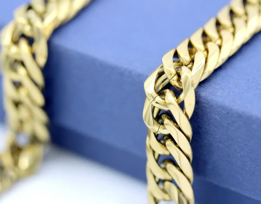 Stainless Steel Golden Curb Chain 0002