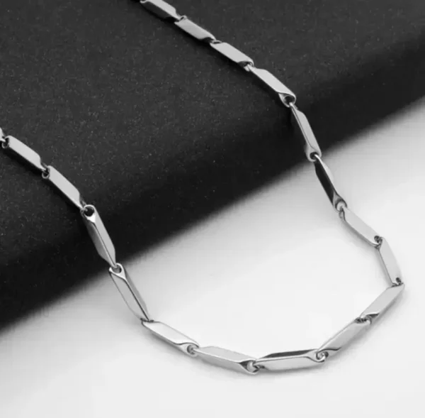 MartOx Stainless Steel Silver Rice Chain For Men and Boys