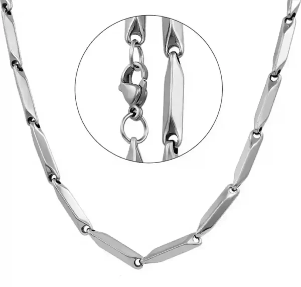 MartOx Stainless Steel Silver Rice Chain For Men and Boys - Image 5