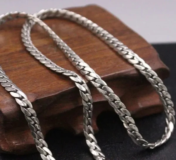 MartOx 5mm Silver Miami Link Neck Chain For Men - Image 5