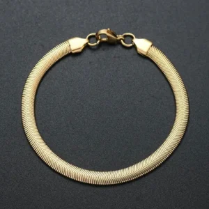 4mm Golden Snake Chain Bracelet For Men/Women