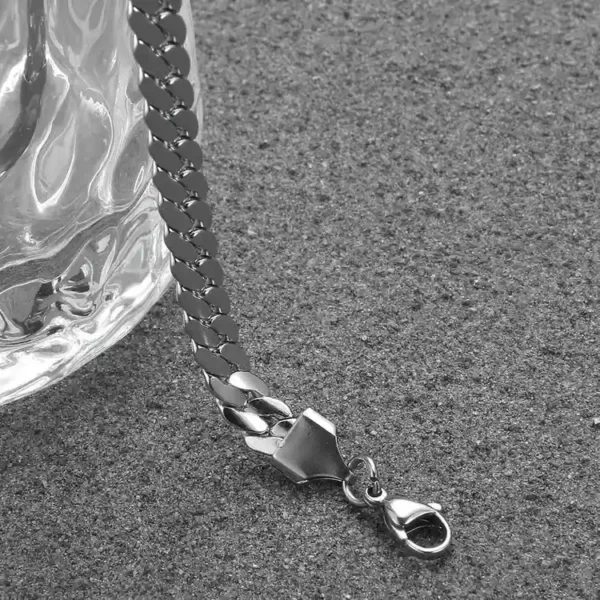 MartOx 5mm Silver Miami Link Neck Chain For Men - Image 3