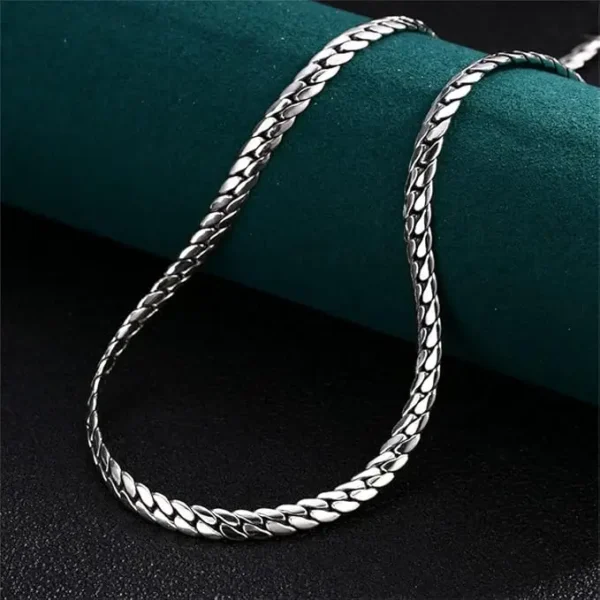MartOx 5mm Silver Miami Link Neck Chain For Men - Image 2