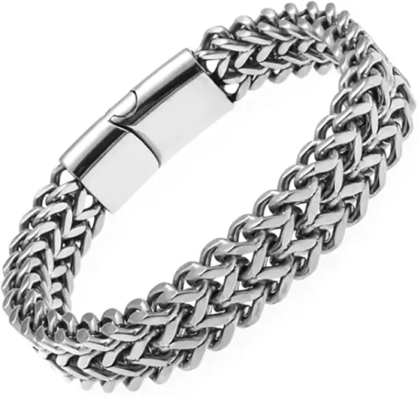 8mm Silver Foxtail Chain Bracelet 00003