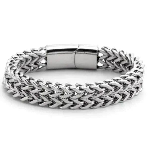 8mm Silver Foxtail Chain Bracelet 00007