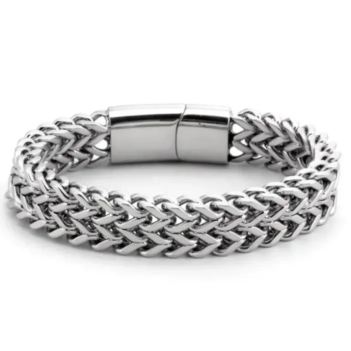 8mm Silver Foxtail Chain Bracelet 00007