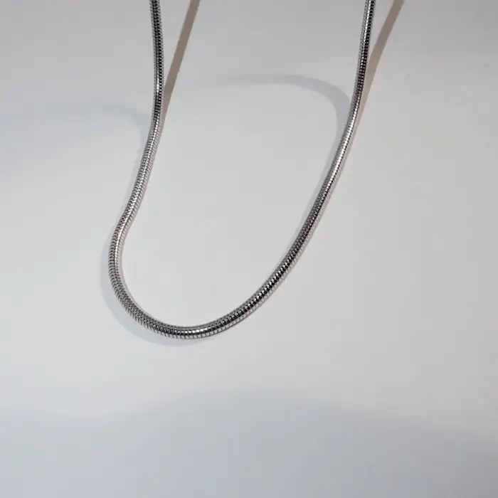 Silver Round Snake Neck Chain 0005