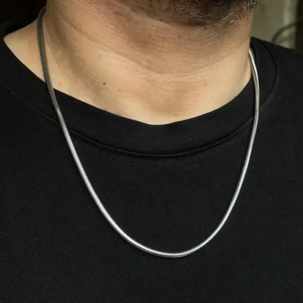Silver Round Snake Neck Chain 0006