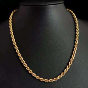 MartOx 5mm golden Rope Neck Chain For Men